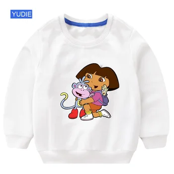 Merginos Palaidinukė mielas Pavasario Vaikams drabužių Palaidinukė Vaikų Anime Hoodies Berniukas Mergaitė Gimtadienio proga Animacinių filmų Susagstomi megztiniai