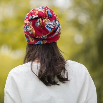 Miaoxi Naujų Suaugusių Moterų galvos apdangalas Kepurė Mergaitėms Skrybėlę Grožio Rudenį, Žiemą Šilta Beanies Skullies, Ponia, Mados Kepurės Gėlių Kepurės