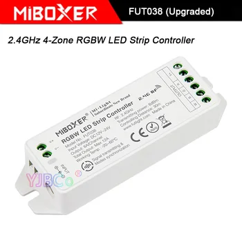 Miboxer FUT038 (Atnaujintas) 2.4 GHz, 4-Zona RGBW LED šviesos Juostelės Valdytojas,DC12V~24V RGBW led lempos juosta dimeris