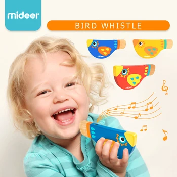 Mideer Kūdikių Medinis Švilpukas Paukščių Švilpimas, Žaislų, Vaikai, Vaikams, Mokymosi Muzikinių Žaislų 2 metams+