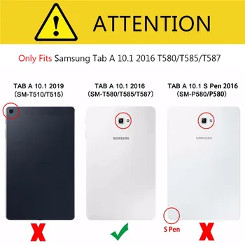 Mielas Animacinių filmų Pelėda Drugelis Odos Padengti Case For Samsung Galaxy Tab A6 6 2016 10.1 T585 T580 SM-T585 Tablet Atveju Coque Funda