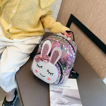 Mielas anime triušis blizgučiai kuprinės mergaičių mokyklos maišą bling blizga dizaineris atgal paketai moteris