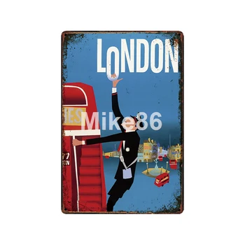 [ Mike86 ] ROMOJE, OSLE, BERLYNE, Amsterdame Keliauja Cites Metalo Pasirašyti Vintage Retro Geležies Tapybos plakatus 20*30 CM, LT-1945