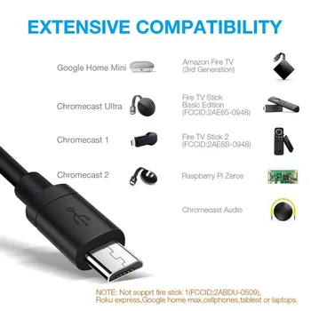 Mini 10/100mbps Tinklas, TV Stick Adapteris Gaisro Micro USB TV Stick Ethernet Adapter