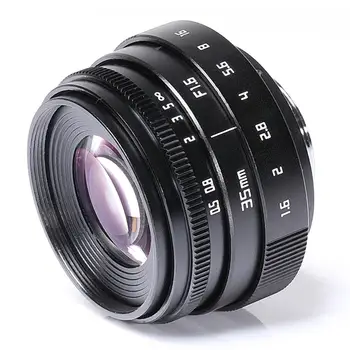 Mini 35mm f/1.6 APS-C VAIZDO Objektyvas+adapteris žiedas+2 Makro Žiedas, skirtas NEX FX M4/3 NIKON1 EOSM Mirroless Fotoaparatas