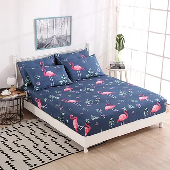 Minkštas poliesterio Lova aukštos kokybės vasaros įmontuojami Lakštai Lovatiesė lova Padengti patalynės rinkinys, skirtas namų dekoro paklodės Namų tekstilė