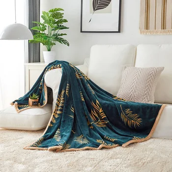 Minkštas vilnos antklodės flanelė purus dirbtiniais kailiais žiemos vasaros antklodė ant lovos, sofa-raschel pliušinis antklodė GF55*