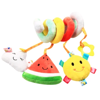 Minkštos Kūdikio Lovelę Lovos, Vežimėlio Žaislas Spiralės Kūdikių Žaislas, Skirtas Naujagimiams Automobilio Sėdynės Švietimo Barškučių Baby Rankšluostis Žaislai 0-12 mėnesių
