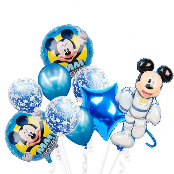 Minnie mouse folija balionai peliukas 1-ojo gimtadienio dekoracijos vaikams ballon skaičius 1 globos baby shower konfeti latekso ball žaislas