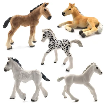 Modeliavimas gyvūnų modelio cute arklių statulėlės Amatų Veiksmų Skaičius, namų dekoro miniatiūriniai pasakų sodo puošmena priedai statula