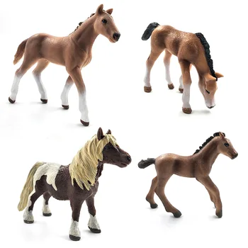 Modeliavimas gyvūnų modelio cute arklių statulėlės Amatų Veiksmų Skaičius, namų dekoro miniatiūriniai pasakų sodo puošmena priedai statula