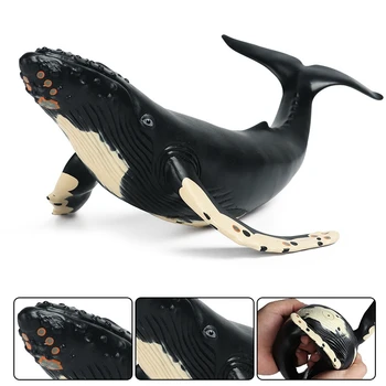 Modeliavimo Jūrų Gyvūnų Modelio Minkšta Guma, Humpback Whale Modelis Gyvūnų Modelio Papuošalus