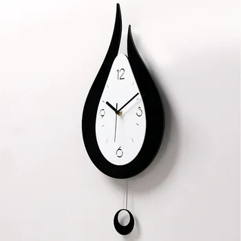 Modernaus Dizaino Sieninis Laikrodis Šiaurės Kambarį Sūpynės Kvarco Vandens Lašelių Miegamasis Silent Laikrodžiai Namų Puošybai Asmenybė