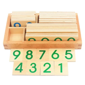 Montessori Ugdymo Mediniai Skaitmeninės Skaičius 1-9000 Korteles Matematikos Mokymosi, Ugdymo, Vaikams, Žaislas Naujas