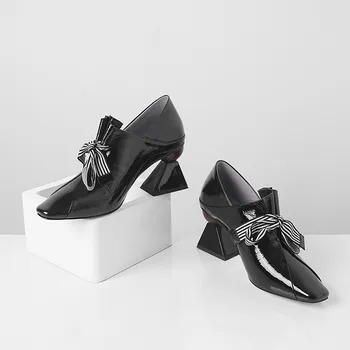 MORAZORA 2020 karšto pardavimo originali moterų oda siurbliai mados ponios aukštakulniai bateliai, pavasario kietas kvadratinių kojų saldus vieną batai wo