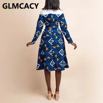 Moterys Afrikos Etninės Atspausdinta Marškinėliai Suknelė Elegantiškas 