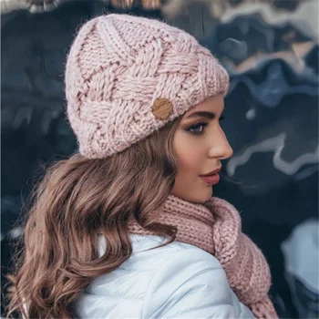 Moterys Žiemą Laikyti Šiltai Beanie Skrybėlių Mados Megzti Vilnos Kepurė Kepurės Rudenį Lauke Šalta Atsparumas Kieto Spalvos Kepurės 2020 M.