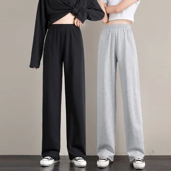 Moterų kelnės moteriška streetwear poilsiu negabaritinių aukšto juosmens korėjos stiliaus plati, kojos šiltos žiemos harajuku 2020 naujas sweatpants baggy