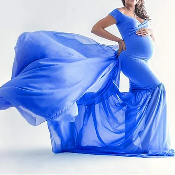 Motinystės Suknelės Stebėjimo Seksuali Suknelė Nėščioms Moterims Fotografijos Rekvizitai Off Peties Maxi Nėštumo Suknelės Nuotraukas Šaudyti D20
