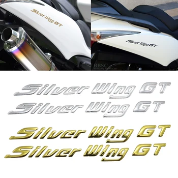 Motociklo 3D Logotipas Ženklelis Decal Bakas Varantys Logotipą, SIDABRO SPARNO Lipdukas Kuro Bako Lipdukas Honda Silver Wing GT 250 400 600