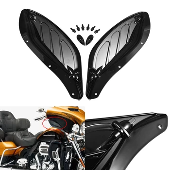 Motociklo Reguliuojamas Oro Pusės Sparno Lauktuvės Deflektorius, skirtas Harley Turistinis 96-13 Juoda / Ruda Moto Stilius