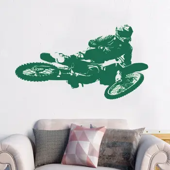 Motokroso Kaskadininkų Triukai Siena Lipdukas Motociklas, skirtas Namų Ir Variklinių Garažo Apdaila, Nuimamas A002531