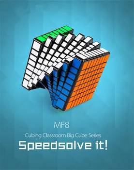Moyu Klasėje Cubing Stickerless MF8 8x8x8 Magic Cube Mokymosi Švietimo Greitis 8Layers Įspūdį 69mm mf8 Vaikai Kubeliai Žaislai Dovana
