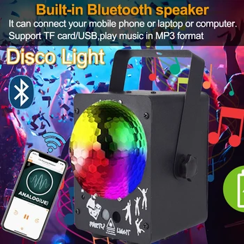 MP3 Led Disco Lazeris Šviesos Projektorius Kalėdų Vakarėlį Žibintai 