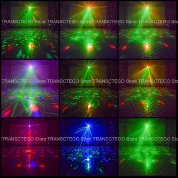 MP3 Led Disco Lazeris Šviesos Projektorius Kalėdų Vakarėlį Žibintai 