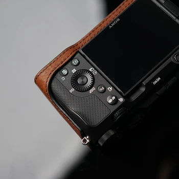 MrStone Sony A7C Fotoaparato krepšys Rankų darbo natūralios Odos Padengti Priedai