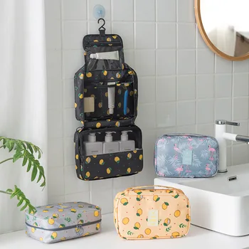 Multi-funkcija kablio kabinti skalbinių krepšys Moterų Kosmetikos Atvejais, Kelionės Necessarie sudaro tualetinių reikmenų Organizatorius Dėklas Grožio Makiažas Maišelį