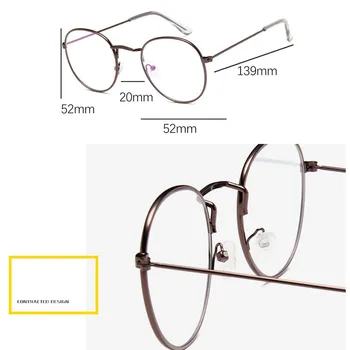 Mėlyna šviesa akinius rėmo Klasikinis Turas Moterų Metalinis rėmas, Optiniai Akiniai, Skaidrūs Kompiuterio ovalo formos akinių rėmeliai Skaityti
