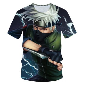 Naruto Vasaros Harajuku Cool Marškinėlius Berniukų Marškinėliai Vaikams Mergina Viršūnes Tee Japonų Anime ir Animacinių filmų T-shirt Streetwear Vaikų Drabužiai