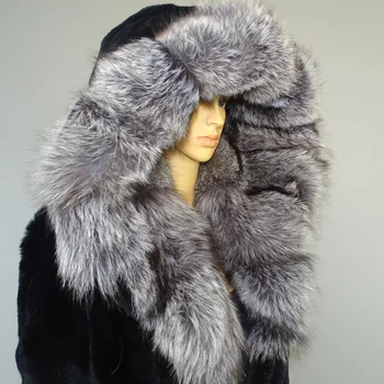 Natūralius kailinius, tikro kailio rex triušio kailiniai paltai moterims didelis fox skrybėlę kišenėje 2019 naujas 100