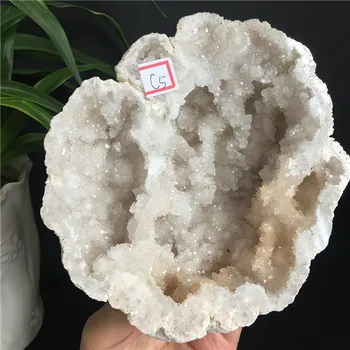 Natūralus Agatas Geode Gabalas Kvarco Kristalų Sankaupos Mineralų Reiki Namų Decorationenergy Gydo