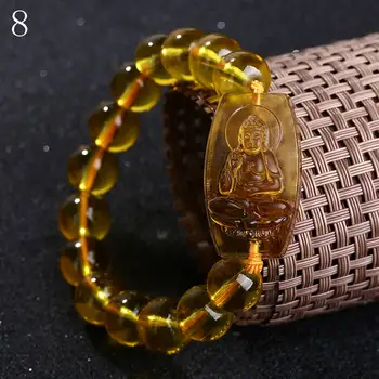 Natūralus Akmuo Kristalas Apyrankės Buda Modelio Puošnios Geltonas Akmuo Apyrankės Moterims Raižyti Bangle Vyrų Papuošalai