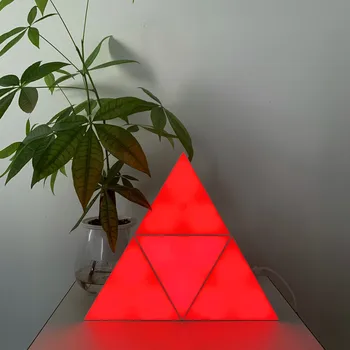 Nauja App Valdymo pultelio Spalvinga Modulinės Trikampis Quantum Lempa LED Nakties Šviesos Šešiakampis Šviesos 