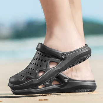 Nauja Vasaros Sandalai Vyrų Tinklinio Bateliai Mulų Užkemša Kvėpuojantis Paplūdimio Šlepetės Vyrų Vandens Tuščiaviduriai Aqua Balinė Chaussure Homme