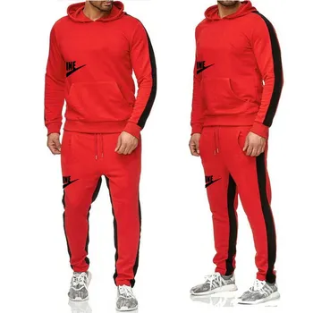 Nauja Vyrų hoodie sportinis kostiumas medvilnės poliesterio raišteliu sportinės aprangos tendencijos mados Rudens Ir Žiemos puloveris kostiumas