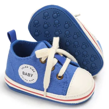 Naujagimio Batai 2018 pirmasis Kūdikių vaikštynės Tollder Drobė Batai suvarstomi Kūdikių Mergaičių Sneaker Prewalker 0-18M