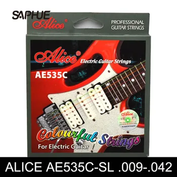 NAUJAS Alice Spalvinga elektrine Gitara, Stygos AE535C Dengto Plieno stygos 0.09-0,42 eur colių