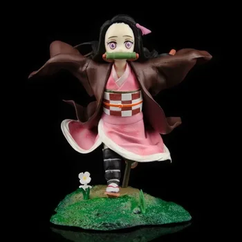 Naujas Anime Demon Slayer Pav Kamado Nezuko Statulėlės Kimetsu Nr. Yaiba Veiksmų Skaičius, PVC Kolekcijos Modelis Žaislai Nezuko Lėlės Figur