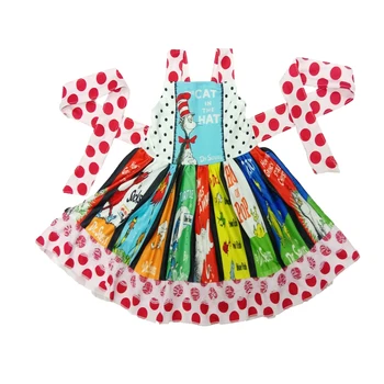 Naujas atvykimo animacinių filmų modelio suknelė kūdikių mergaičių dirželis nėrinių šalis suknelės vaikams punktyras gimtadienio vaikų boutique drabužių