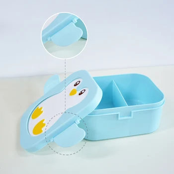 Naujas Dizainas mielas pingvinas Pietūs Bento Dėžutėje Microwave Office Mokyklos Iškylą Kelionės Maisto Konteinerių Laikymo Dėžutė Stalo Vaikai