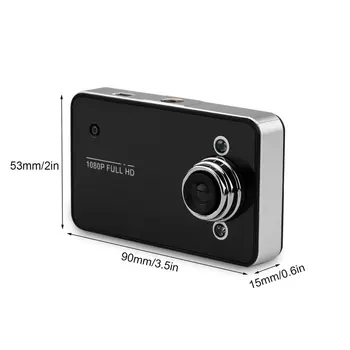 Naujas K6000 2.7 colių Full 1080P Auto Tachografo Automobilių Kameros DVR Kamera Vaizdo įrašymo Ultra Plataus Kampo Naktį, Funkcija
