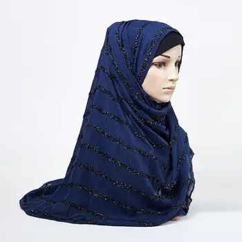 Naujas Moterų Medvilnės Skalbiniai Ilgai Hijab Šalikas Musulmonų Lady Hijab Kepurės Islamas Drabužių Turkų Arabų Turbaną Skara Headscarves