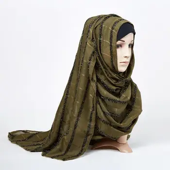 Naujas Moterų Medvilnės Skalbiniai Ilgai Hijab Šalikas Musulmonų Lady Hijab Kepurės Islamas Drabužių Turkų Arabų Turbaną Skara Headscarves