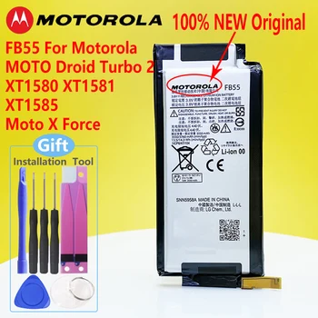 Naujas Originalus FB55 Baterija Motorola MOTO Droid Turbo 2 XT1580 XT1581 XT1585 Moto X Jėgos Baterija Mobiliuoju Telefonu + Dovana Įrankiai