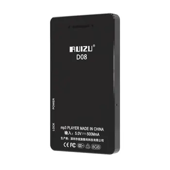 Naujas produktas RUIZU D08 Mp3 Grotuvą 8Gb 16G Saugojimo 2.4 colių HD Didelis Spalvotas Ekranas Žaisti Aukštos Kokybės Radijo Fm, E-Knygos, Muzikos Grotuvas