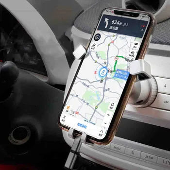 Naujas smart 453 modelis Forfour Fortwo mobiliojo telefono turėtojas pateikia automobilių navigacijos įkrovimo palaikymo savo mobiliojo telefono